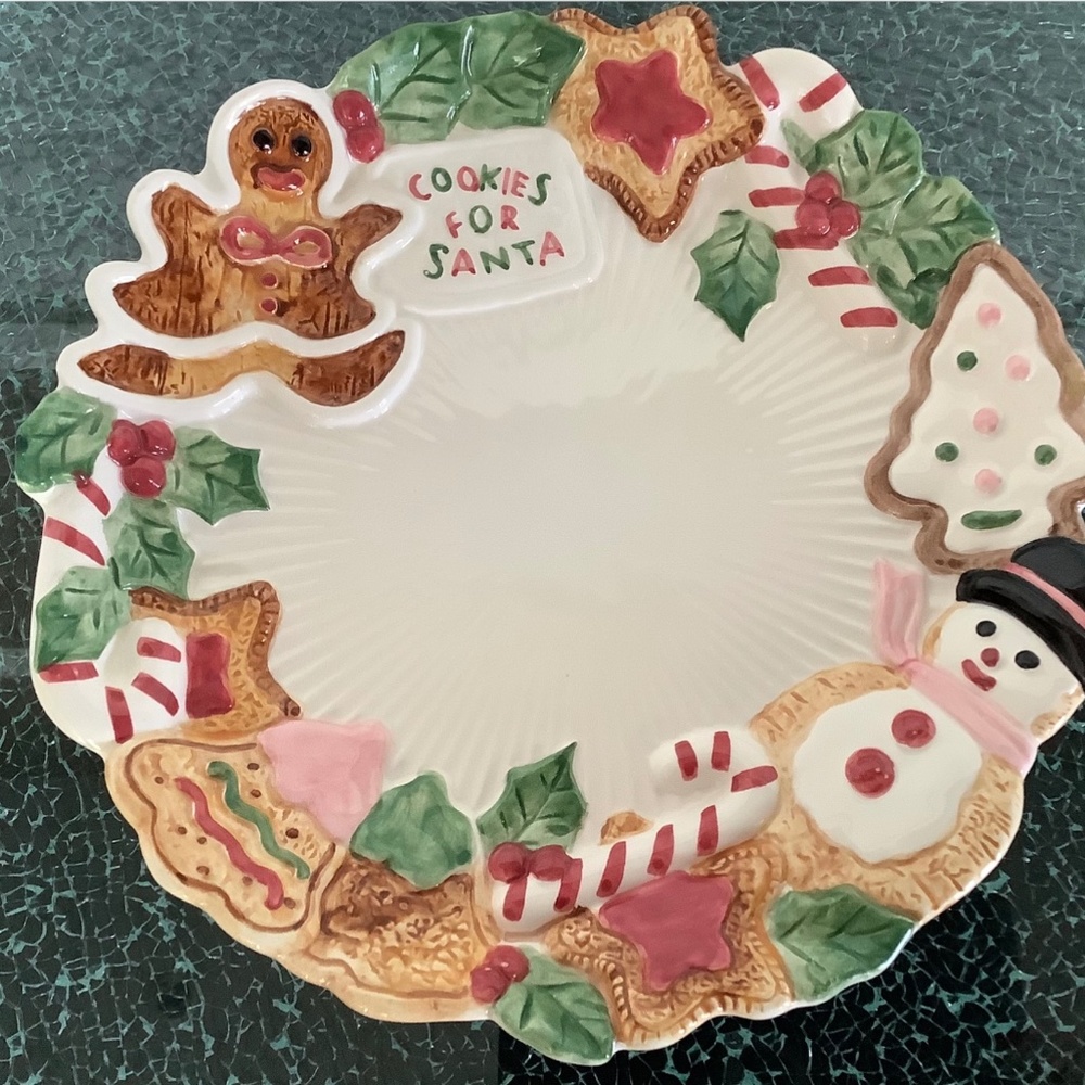 Vintage Santa Cookie Plate